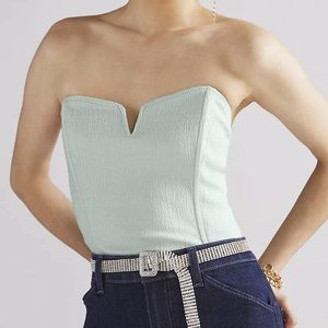 NEW Anthropologie Porridge Mint Bustier Tube Top — M